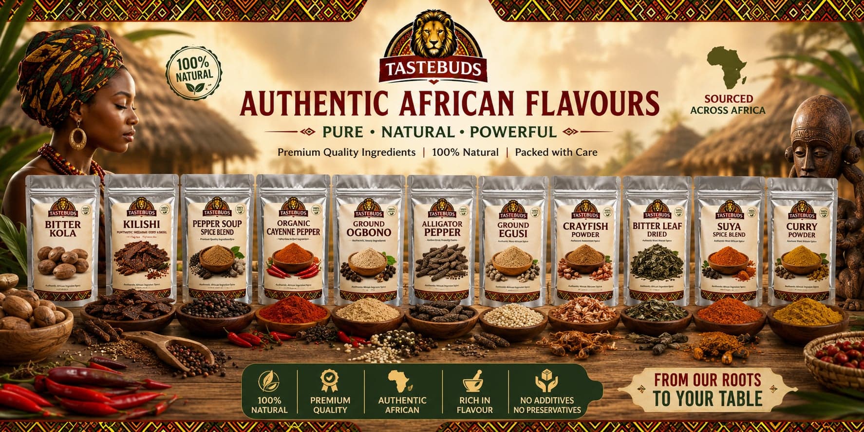 Safari Hub's full range of authentic African ingredients